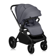 Lionelo Mika Plus 3en1 Grey Stone — carrito multifuncional con silla de coche