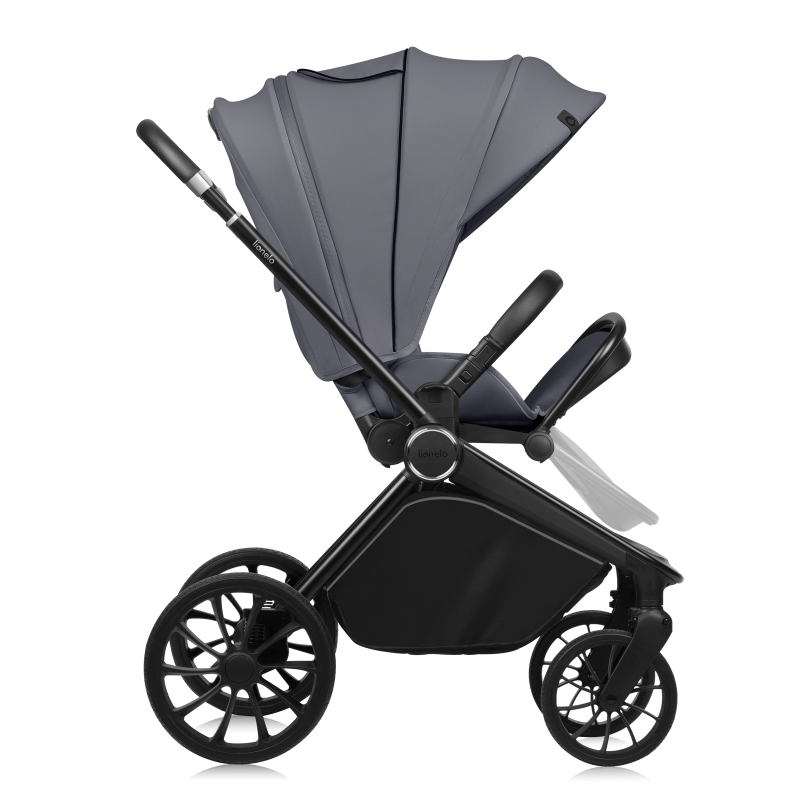 Lionelo Mika Plus 3en1 Grey Stone — carrito multifuncional con silla de coche