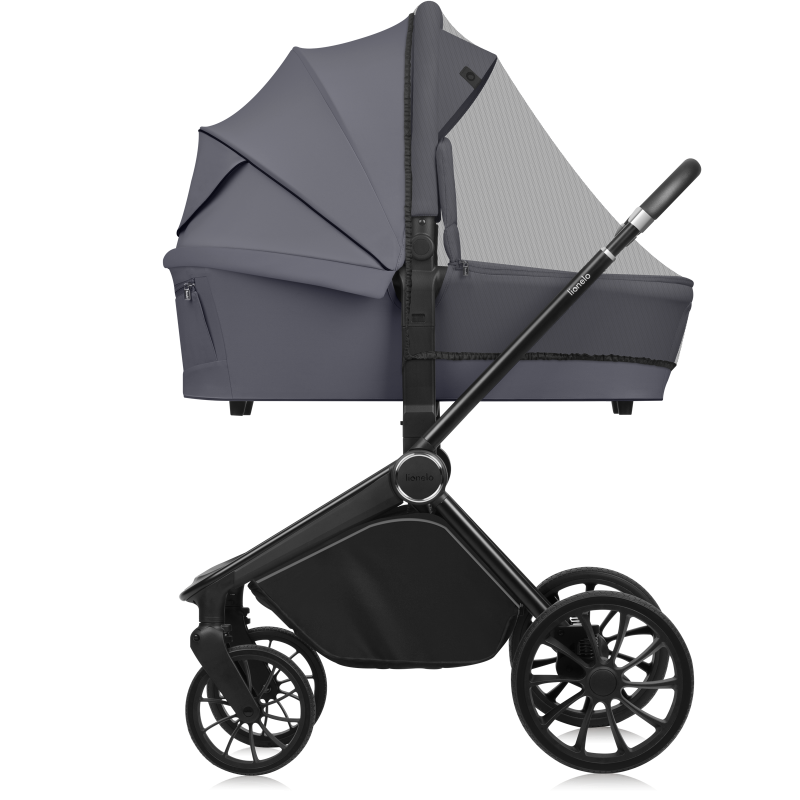 Lionelo Mika Plus 3en1 Grey Stone — carrito multifuncional con silla de coche