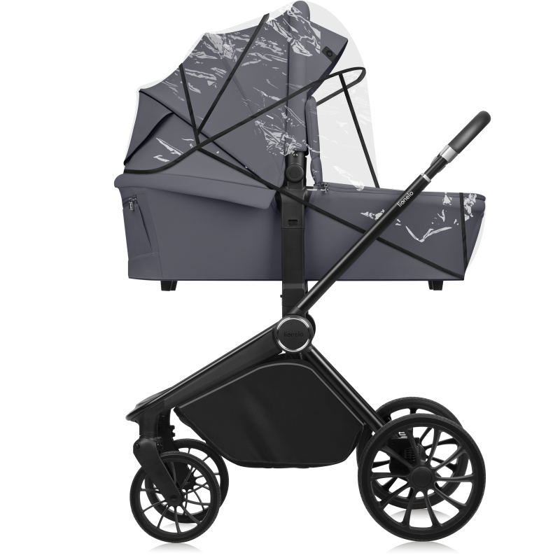 Lionelo Mika Plus 3en1 Grey Stone — carrito multifuncional con silla de coche