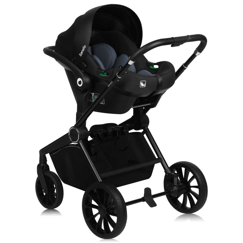 Lionelo Mika Plus 3en1 Grey Stone — carrito multifuncional con silla de coche