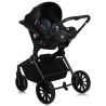 Lionelo Mika Plus 3en1 Grey Stone — carrito multifuncional con silla de coche