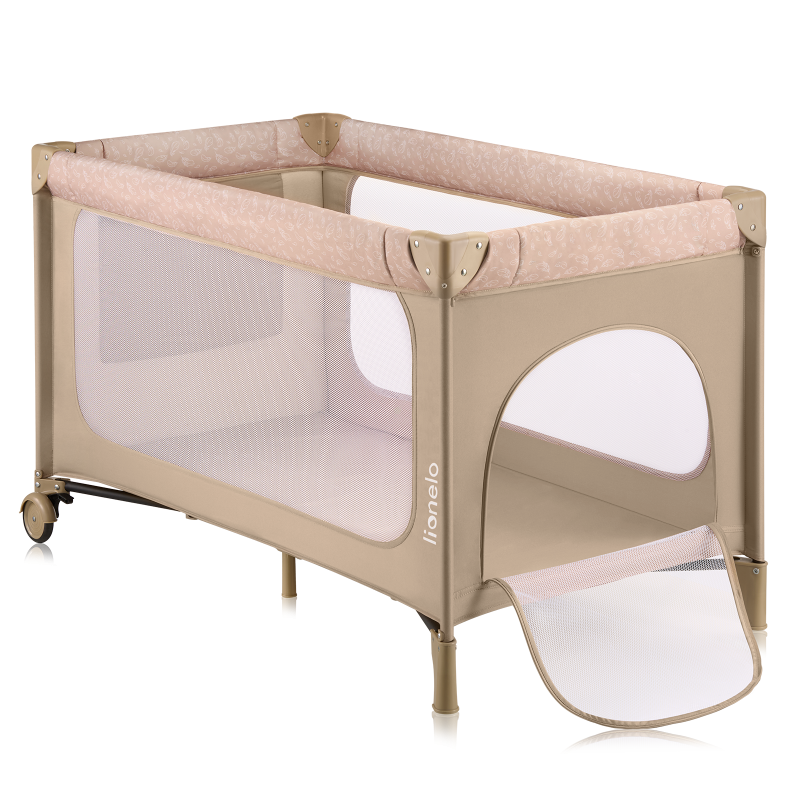 Lionelo Jasmin Easy Fold Beige Sand — cuna de viaje