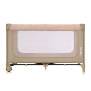 Lionelo Jasmin Easy Fold Beige Sand — cuna de viaje