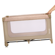 Lionelo Jasmin Easy Fold Beige Sand — cuna de viaje