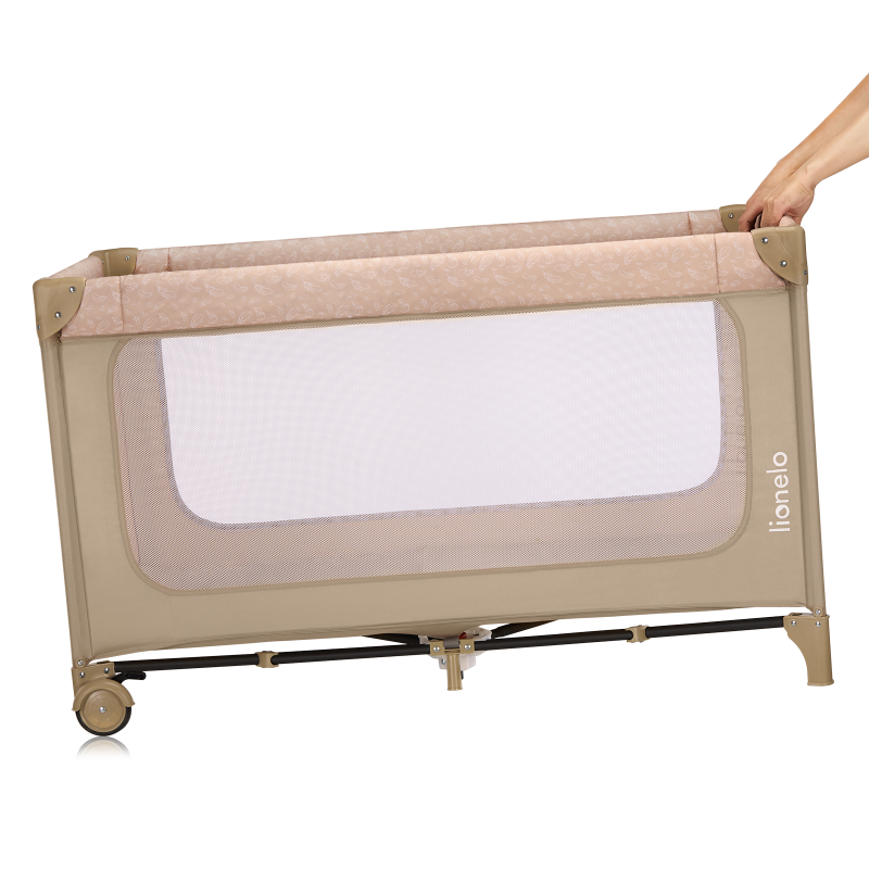 Lionelo Jasmin Easy Fold Beige Sand — cuna de viaje