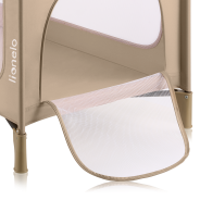 Lionelo Jasmin Easy Fold Beige Sand — cuna de viaje