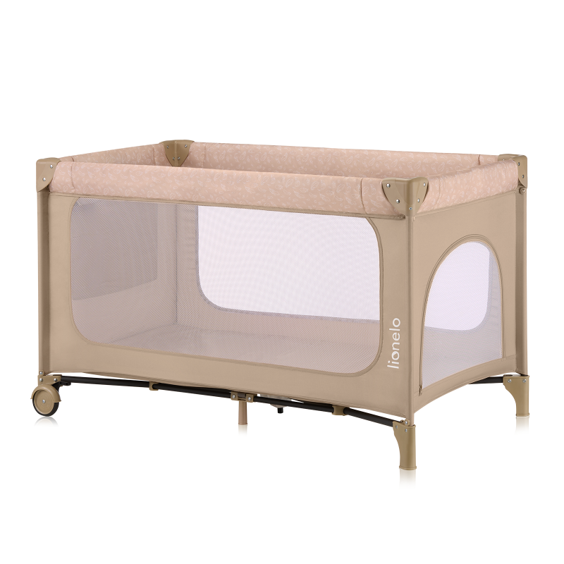 Lionelo Jasmin Easy Fold Beige Sand — cuna de viaje