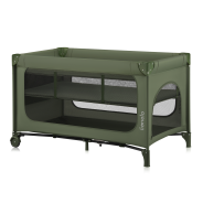 Lionelo Jasmin Easy Fold Green Olive — cuna de viaje