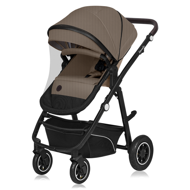 Lionelo Bianka 3en1 Beige Sand — carrito multifuncional con silla de coche