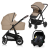 Lionelo Bianka 3en1 Beige Sand — carrito multifuncional con silla de coche