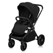 Lionelo Mika Plus 3en1 Black Onyx — carrito multifuncional con silla de coche