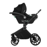 Lionelo Mika Plus 3en1 Black Onyx — carrito multifuncional con silla de coche