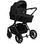 Lionelo Mika Plus 3en1 Black Onyx — carrito multifuncional con silla de coche