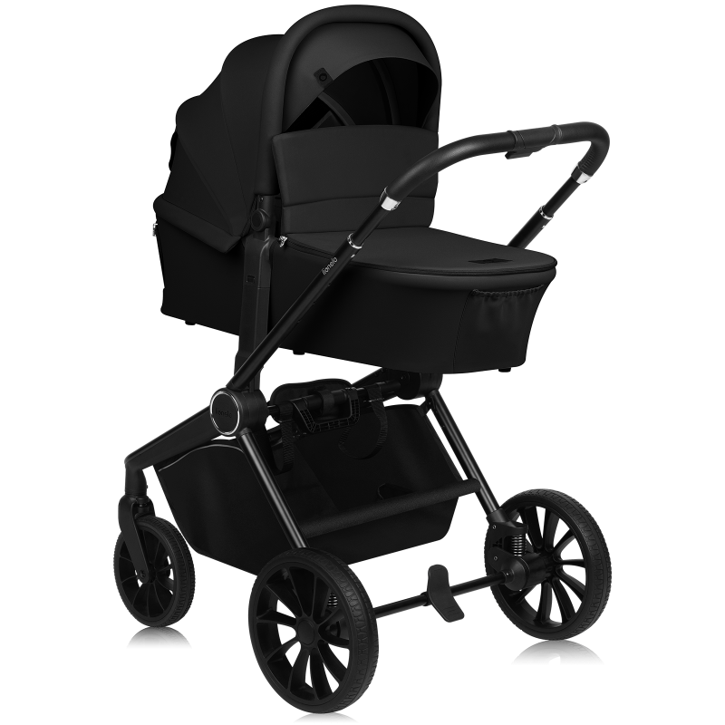 Lionelo Mika Plus 3en1 Black Onyx — carrito multifuncional con silla de coche