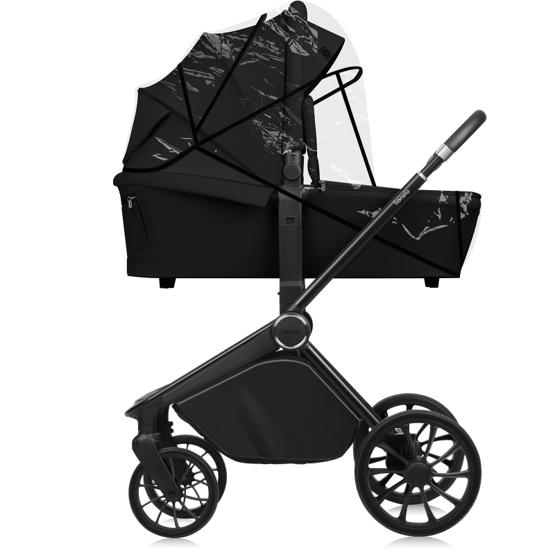 Lionelo Mika Plus 3en1 Black Onyx — carrito multifuncional con silla de coche