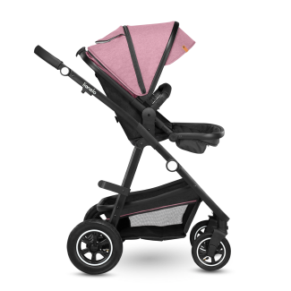 Lionelo Amber 3 w 1 Pink Rose — carrito multifuncional con silla de coche