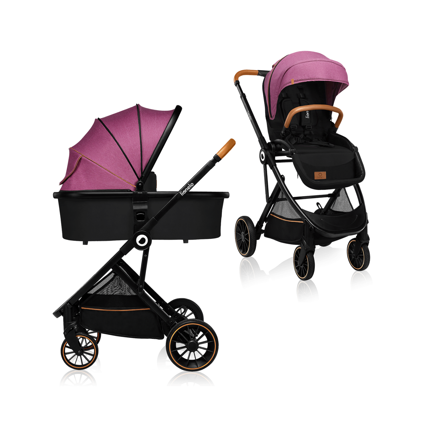 Lionelo Riya 2 w 1 Violet — carrito multifuncional