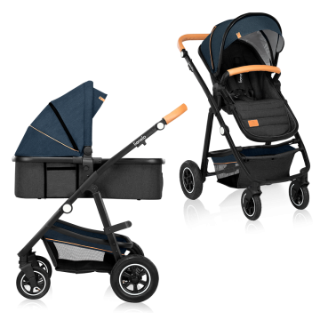 Lionelo Amber 2 en 1 Blue Navy — cochecito multifuncional