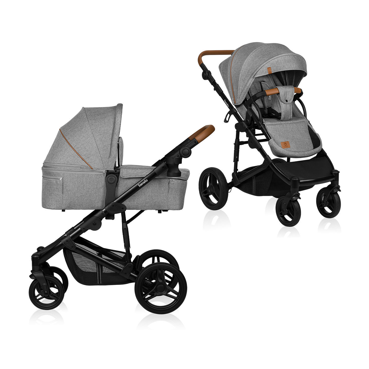 Lionelo Mari Tour 2en1 Grey Stone — carrito multifuncional