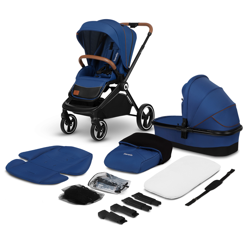 Lionelo Mika 2 es 1 Blue Navy — carrito multifuncional