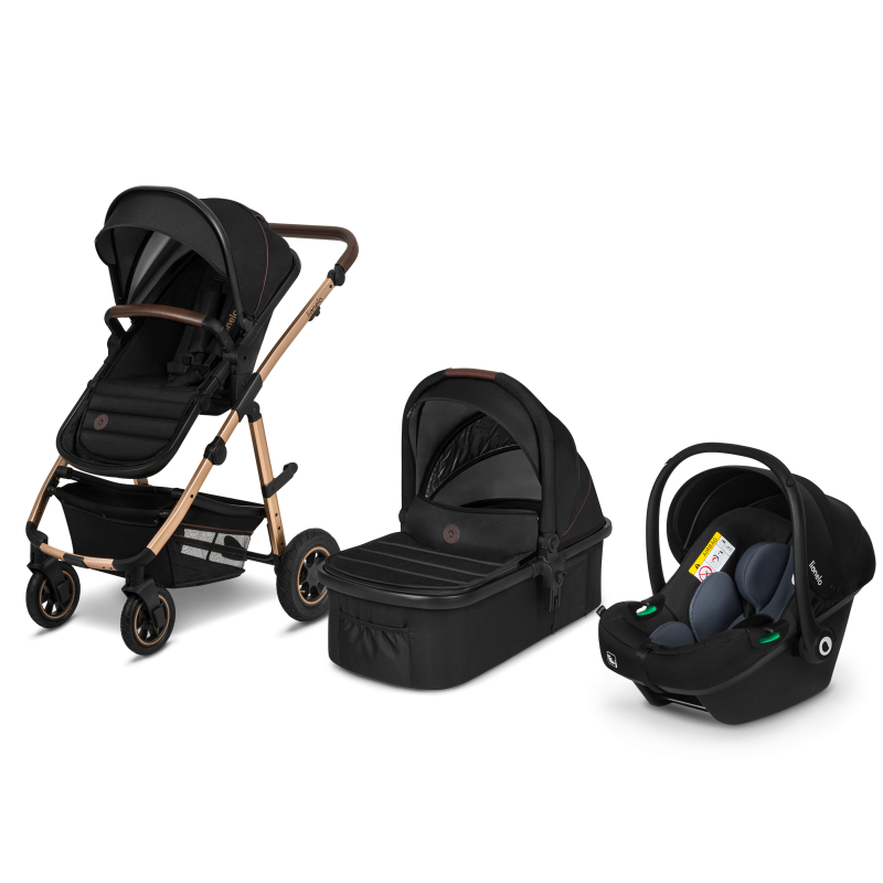 Lionelo Amber 3en1 Black Onyx — Cochecito multifuncional