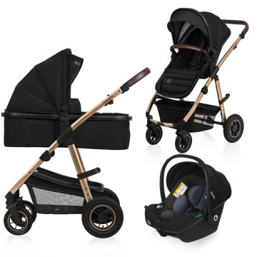 Lionelo Amber 3en1 Black Onyx — Cochecito multifuncional