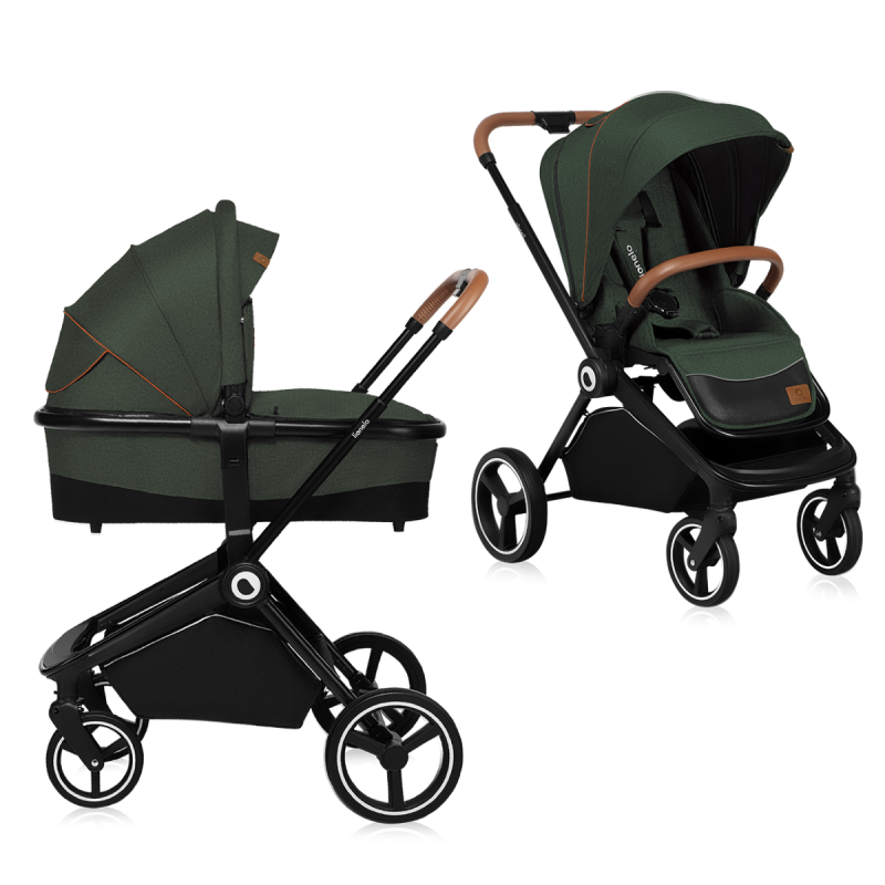 Lionelo Mika 2 w 1 Green Forest — carrito multifuncional