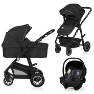 Lionelo Bianka 3en1 Black Onyx —  carrito multifuncional con silla de coche