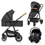 Lionelo Amber 3en1 Grey Graphite — Cochecito multifuncional