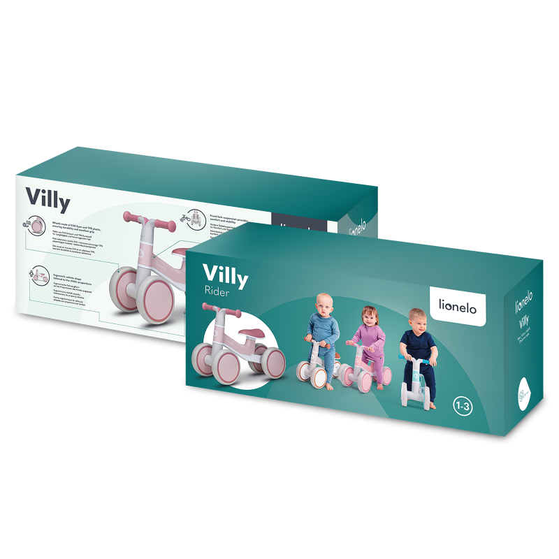 Lionelo Villy Pink Rose — bicicleta de equilibrio