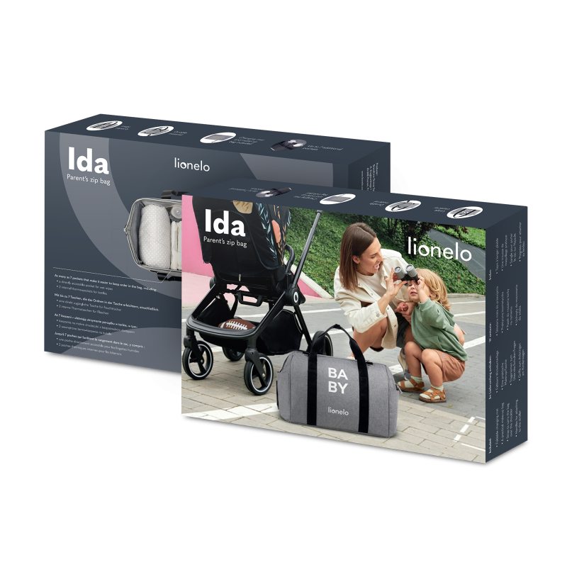 Lionelo Ida Black Onyx — bolso para carrito