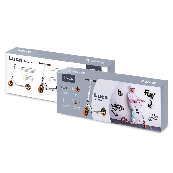 Lionelo Luca Orange/White — patinete