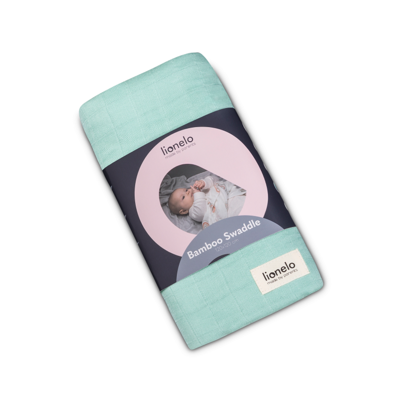 Lionelo Bamboo Swaddle Green Mint — manta envolvente