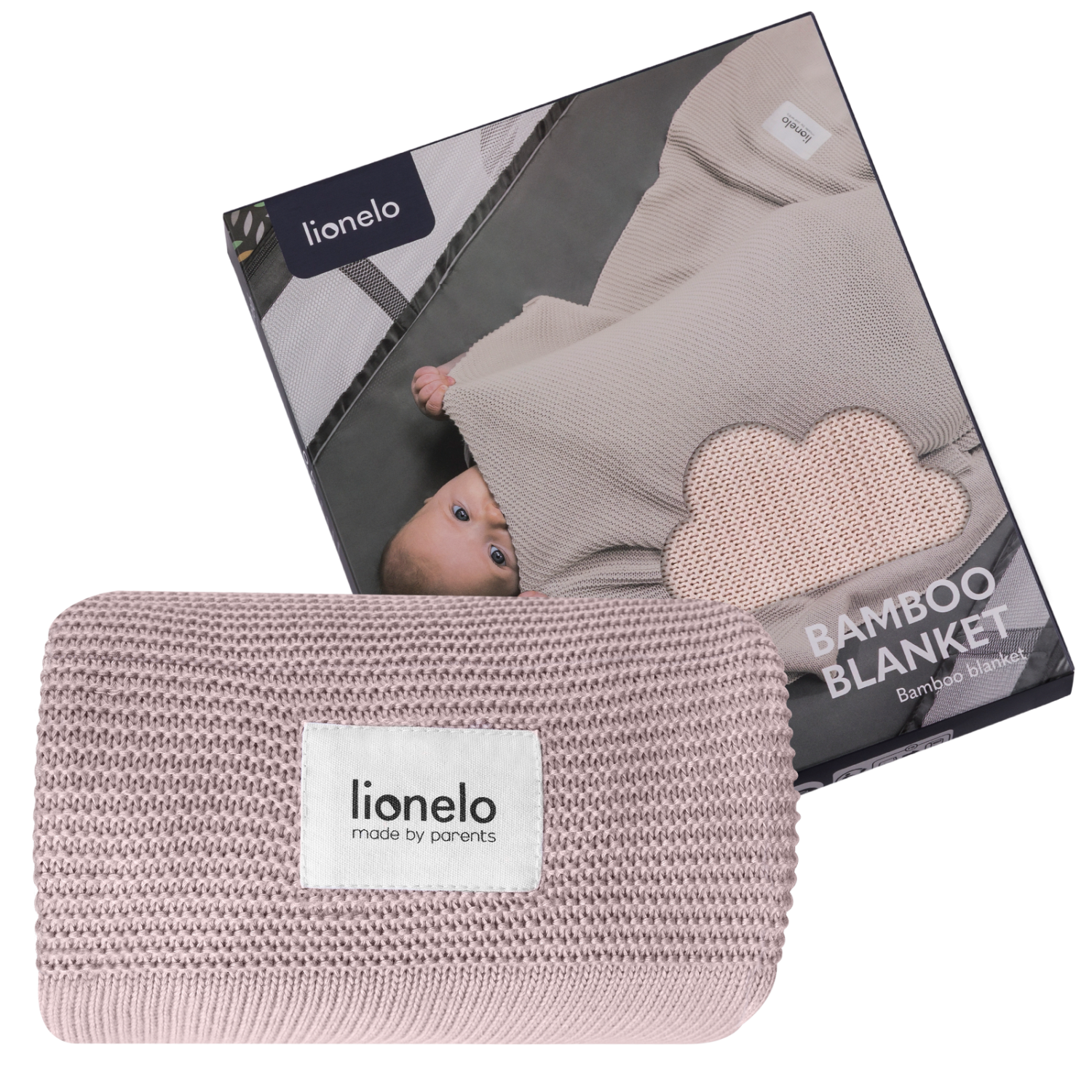 Lionelo Bamboo Blanket Pink — mantita de bambú