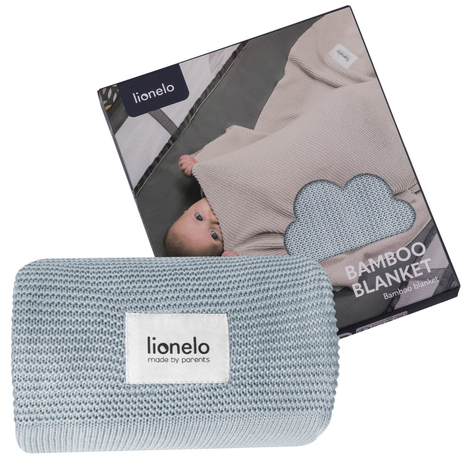 Lionelo Bamboo Blanket Grey — mantita de bambú