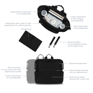 Lionelo Cube Black Carbon— plecak do wózka