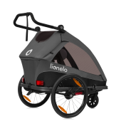 Lionelo Cama Grey Graphite — remolque para bicicleta con función de cochecito