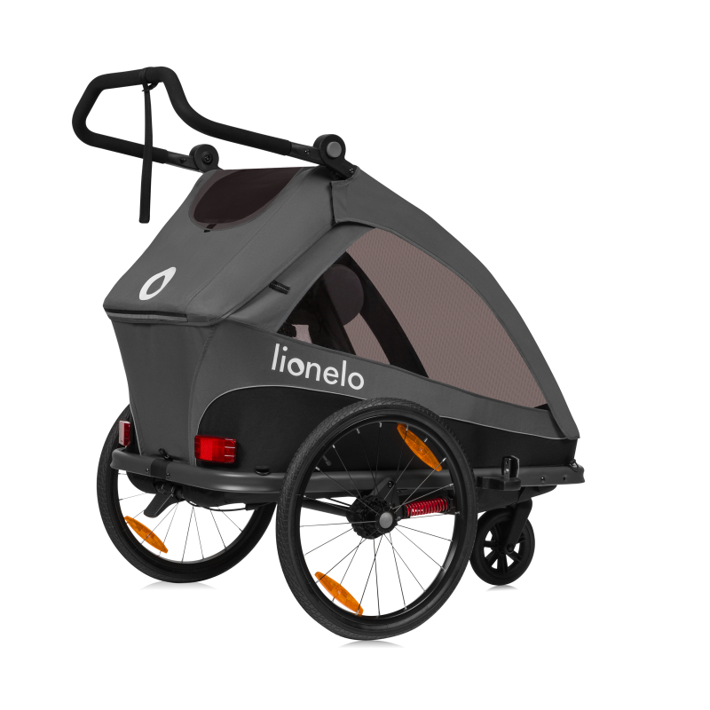 Lionelo Cama Grey Graphite — remolque para bicicleta con función de cochecito