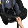 lionelo Astrid i-Size Set Black Grey — Silla de coche con base ISOFIX