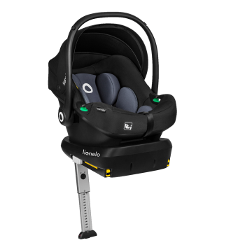 lionelo Astrid i-Size Set Black Grey — Silla de coche con base ISOFIX