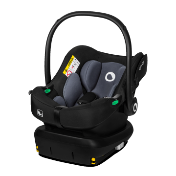 lionelo Astrid i-Size Set Black Grey — Silla de coche con base ISOFIX