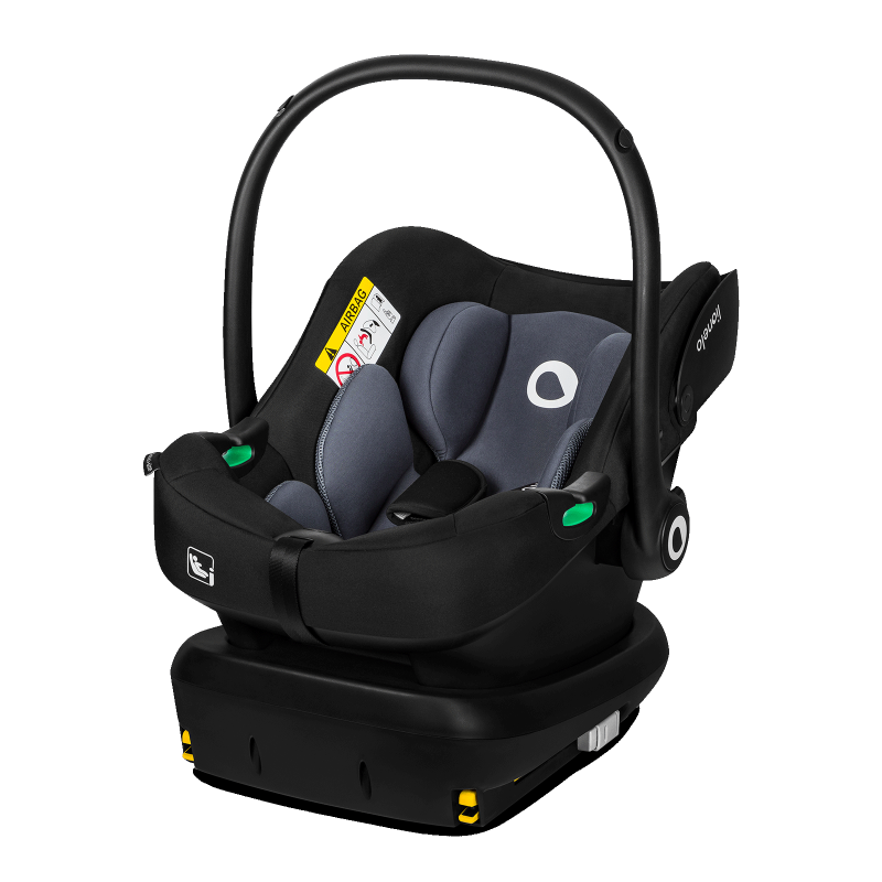 lionelo Astrid i-Size Set Black Grey — Silla de coche con base ISOFIX