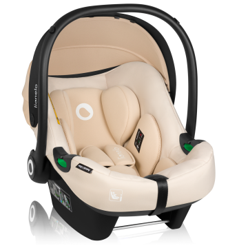 lionelo Astrid i-Size Set Beige Sand — Silla de coche con base ISOFIX