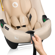 lionelo Astrid i-Size Set Beige Sand — Silla de coche con base ISOFIX