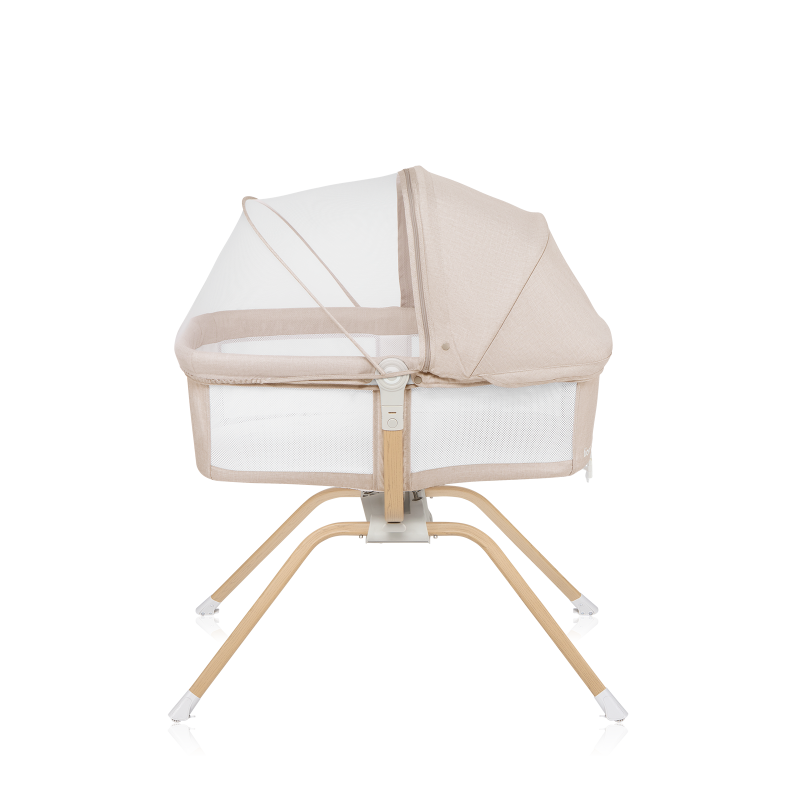 lionelo Malin Evo Beige Natural — Cuna universal con cuna mecedora