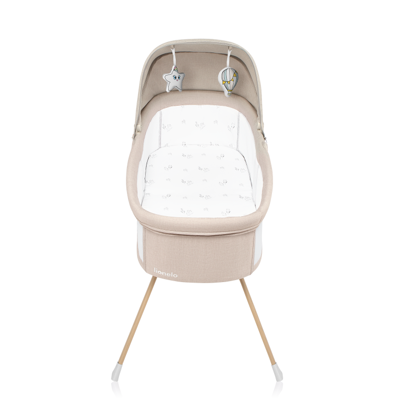 lionelo Malin Evo Beige Natural — Cuna universal con cuna mecedora