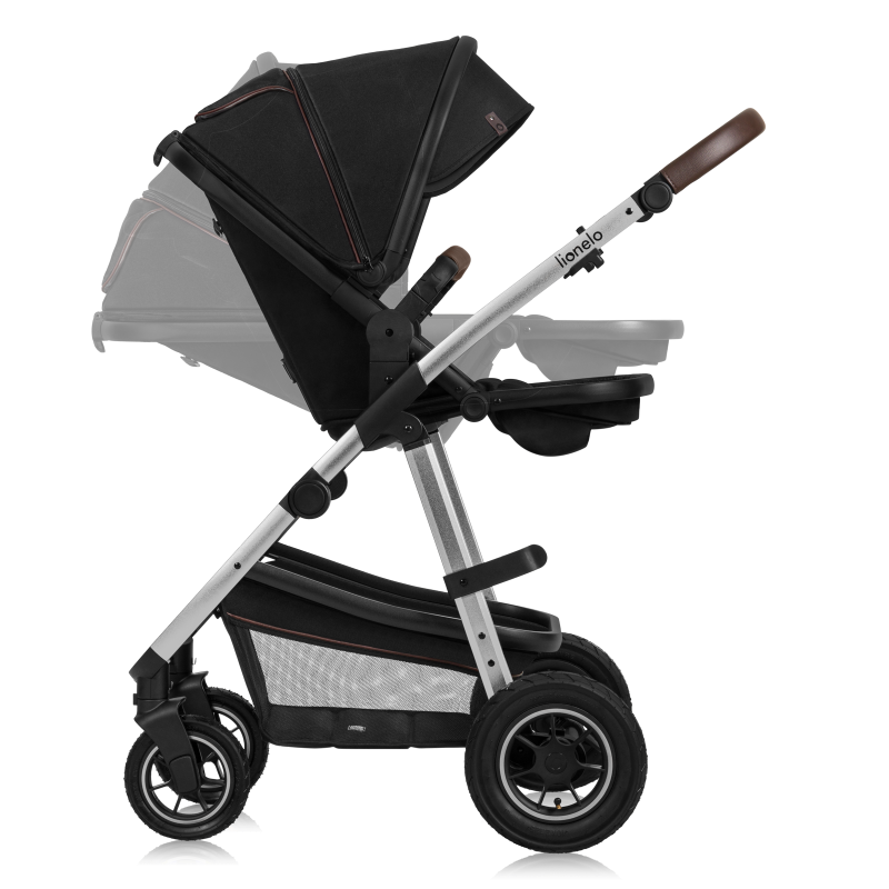 lionelo Amber 2 en 1 Black Silver — cochecito multifuncional