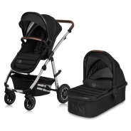 lionelo Amber 2 en 1 Black Silver — cochecito multifuncional