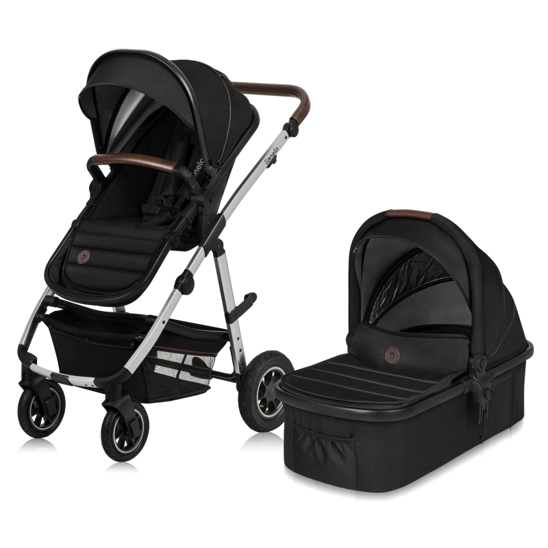 lionelo Amber 2 en 1 Black Silver — cochecito multifuncional